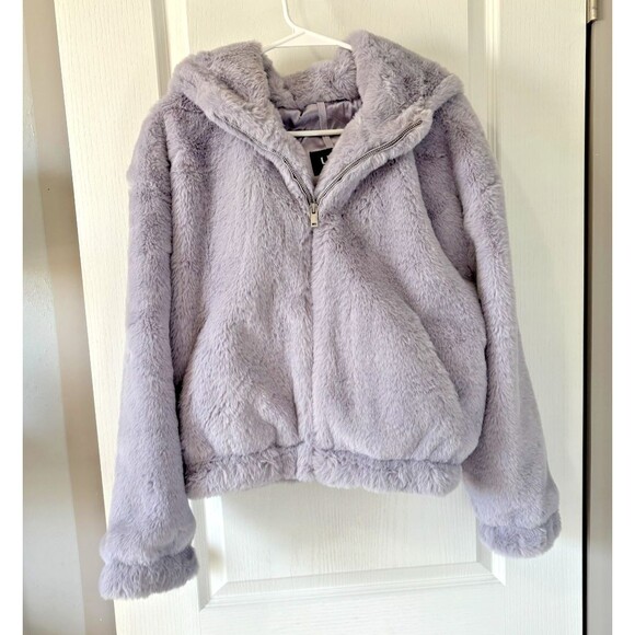 UGG Medium Mandy Faux Fur Hoodie Ii Sweater Cloudy Grey Coat Jacket - Picture 11 of 12